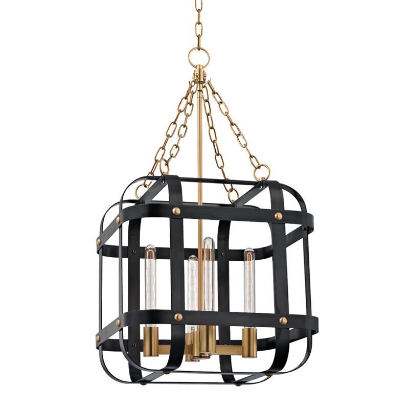 Shown in Aged Old Bronze finish and Aged Old Brass shade